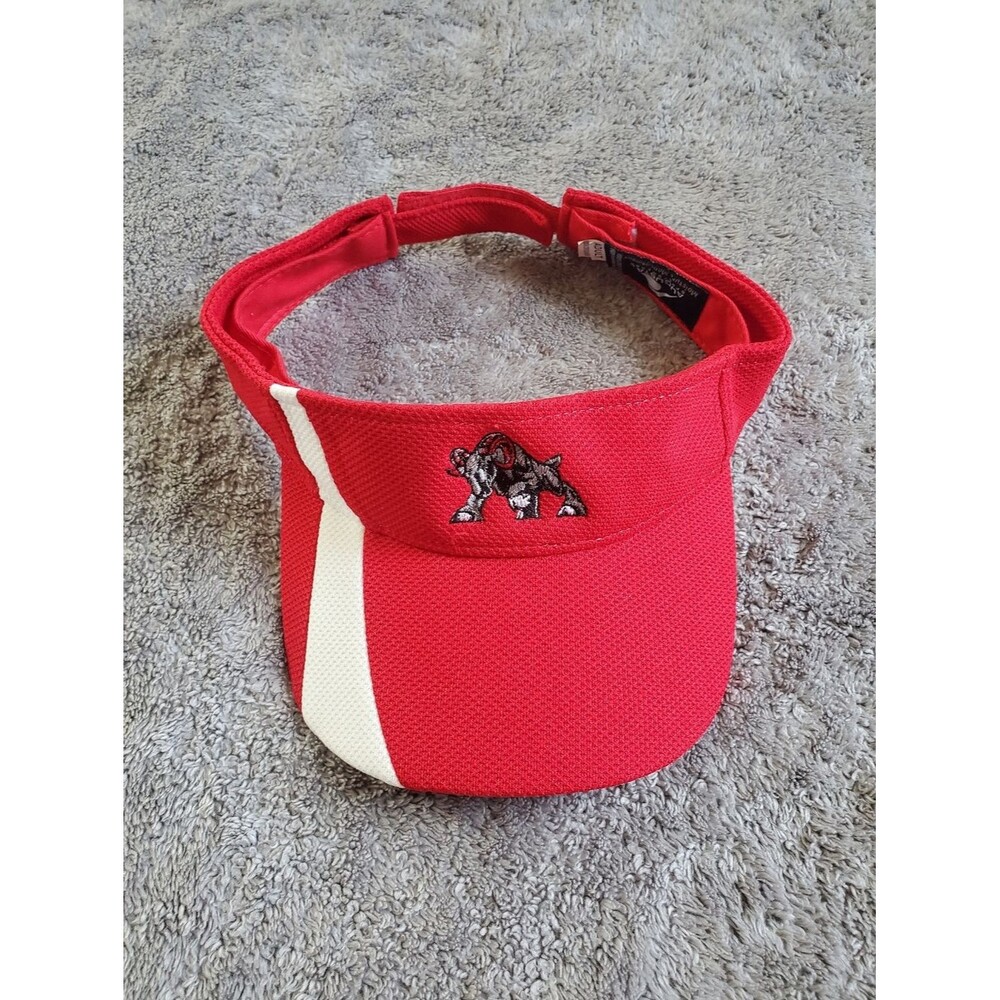 Vintage St. Louis Mammoths Soccer Visor Red Augusta Sportswear Throwback